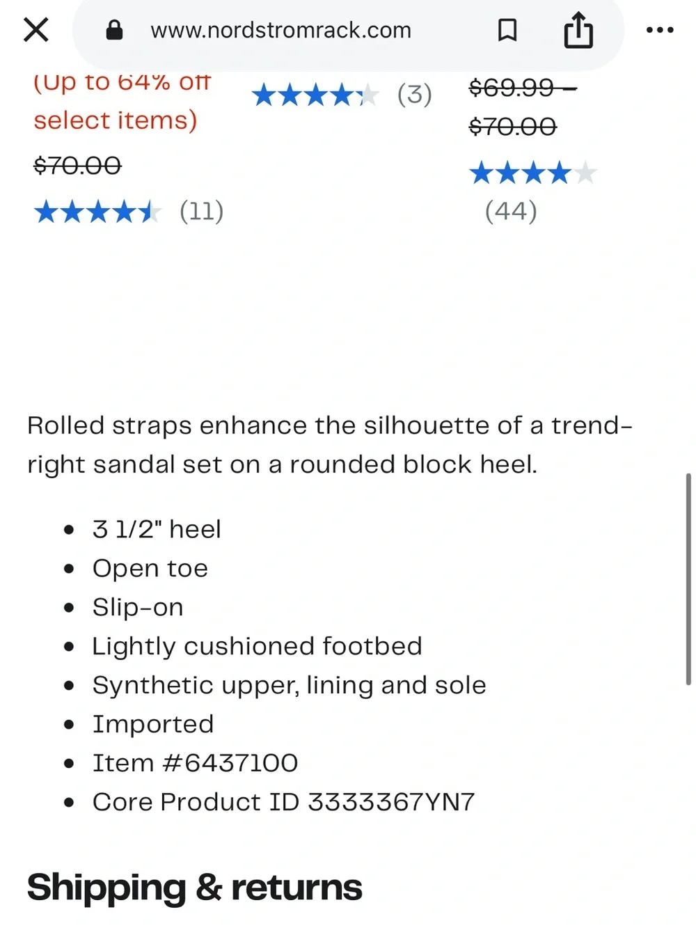 Dolce Vita Myla Strappy Block Heel Sandal